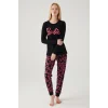 Barbie L1766-S Kadın Uzun Kollu Pijama Takımı