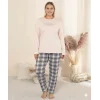 Boyraz 0165 Kadın Sandy Battal Uzun Kol Pijama Takımı