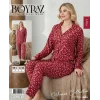 Boyraz 02290 Kadın Süet Uzun Kol Pijama Takımı