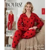 Boyraz 02294 Kadın Süet Uzun Kol Pijama Takımı