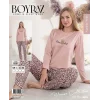 Boyraz 0257 Kadın Sandy Soft Uzun Kol Pijama Takımı