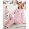Boyraz 0258 Kadın Sandy Soft Uzun Kol Pijama Takımı