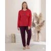 Boyraz 0259 Kadın Battal Sandy Uzun Kol Pijama Takımı