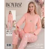Boyraz 0281 Kadın Sandy Soft Uzun Kol Pijama Takımı
