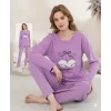 Boyraz 0351 Kadın Penye Uzun Kol Pijama Takımı