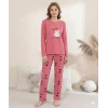 Boyraz 0353 Kadın Penye Uzun Kol Pijama Takımı