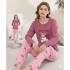 Boyraz 0354 Kadın Penye Uzun Kol Pijama Takımı