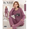 Boyraz 0364 Kadın Penye Uzun Kol Pijama Takımı