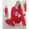 Boyraz 0414 Kadın Penye Uzun Kol Pijama Takımı