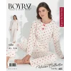 Boyraz 06024 Kadın Uzun Kol Kalpli Pijama Takımı
