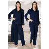 Effortt 2424 Uzun Dantel Sabahlıklı Lohusa Pijama