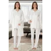 Effortt 4084 Dantelli Sabahlıklı Lohusa Pijama Takımı