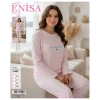 Enisa 11422 Kadın Raporlu Uzun Kol Pijama Takımı