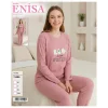 Enisa 11495 Kadın Raporlu Uzun Kol Pijama Takımı