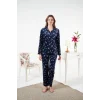 Estiva 25367 Gömlek Yaka Kadife Pijama Takımı