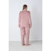 Estiva 25371 Gömlek Yaka Battal Kadife Pijama Takımı