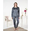 Estiva 25381 Uzun Kol Kadife Pijama Takımı