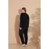 Estiva 25394 Uzun Kol Battal Kadife Pijama Takımı