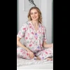Freshness 107 Fil Desenli Patlı Kısa Kol Pijama Takımı