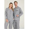 Freshness 4007 Kadın Uzun Kol Çizgili Gaffuriye Pijama Takımı