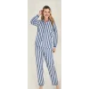 Freshness 4007 Kadın Uzun Kol Çizgili Gaffuriye Pijama Takımı