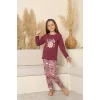 Kapitex 8219 Kız Çocuk Uzun Kol Pijama Takımı
