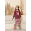 Kapitex 8219 Kız Çocuk Uzun Kol Pijama Takımı