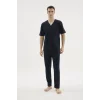 Kocabey 2113V.Yaka Boydan Düğmeli Pijama Takım