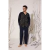 Kocabey 8025 Erkek  V Yaka Boydan Düğmeli Pijama Takımı