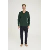 Kocabey 9134 Erkek  V Yaka Boydan Düğmeli Pijama Takımı
