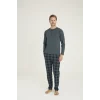 Kocabey 9221 Erkek Midi Yaka Pijama Takım