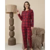 Lindros 0676 Kadın Süet Uzun Kol Pijama Takımı