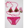 Lol Bebekli Sarı Yıldızlı Kız Çocuk Üçgen Bikini Takımı