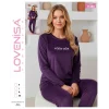 Lovenisa 11460 Kadın Kadife Uzun Kol Pijama Takımı