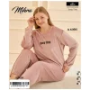 Mihra 13213 Kadın Kadife Uzun Kol Pijama Takımı