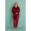 Mihra 13213 Kadın Kadife Uzun Kol Pijama Takımı