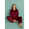 Mihra 13213 Kadın Kadife Uzun Kol Pijama Takımı