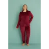 Mihra 13213 Kadın Kadife Uzun Kol Pijama Takımı