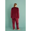 Mihra 13213 Kadın Kadife Uzun Kol Pijama Takımı