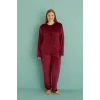 Mihra 13213 Kadın Kadife Uzun Kol Pijama Takımı