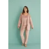 Mihra 13402 Kadın Kadife 3Lü Pijama Takımı