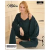 Mihra 13402 Kadın Kadife 3Lü Pijama Takımı