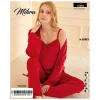 Mihra 13402 Kadın Kadife 3Lü Pijama Takımı