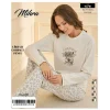 Mihra 90781 Kadın Ayıcıklı Uzun Kol Pijama Takımı