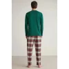 Nautıca M630 Erkek Uzun Kollu Ekoseli Pijama Takımı