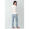 Pierre Cardin 9074-S Kadın Uzun Kol Pijama Takım