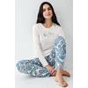 Pierre Cardin 9074-S Kadın Uzun Kol Pijama Takım