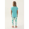 Roly Poly 3394-2 Kız Çocuk Çiçekli Kısa Kol Pijama Takım