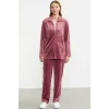 Sementa 76387 Fermuarlı Kadife Tunik Eşofman Takım