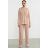 Sementa 76444 Düz Renk Gömlek Model Pijama Takım